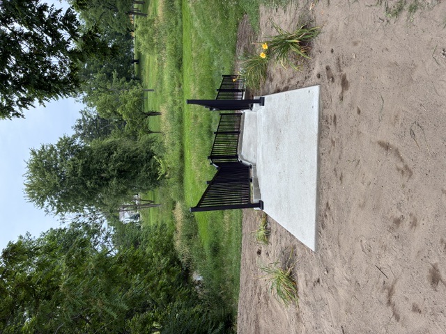 Additional view of the completed Wolcott Park steps and lookout