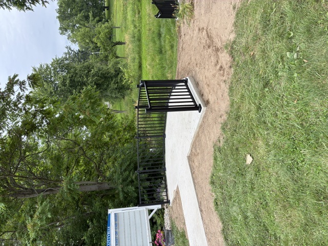 Detail of the restored Wolcott Park steps and lookout